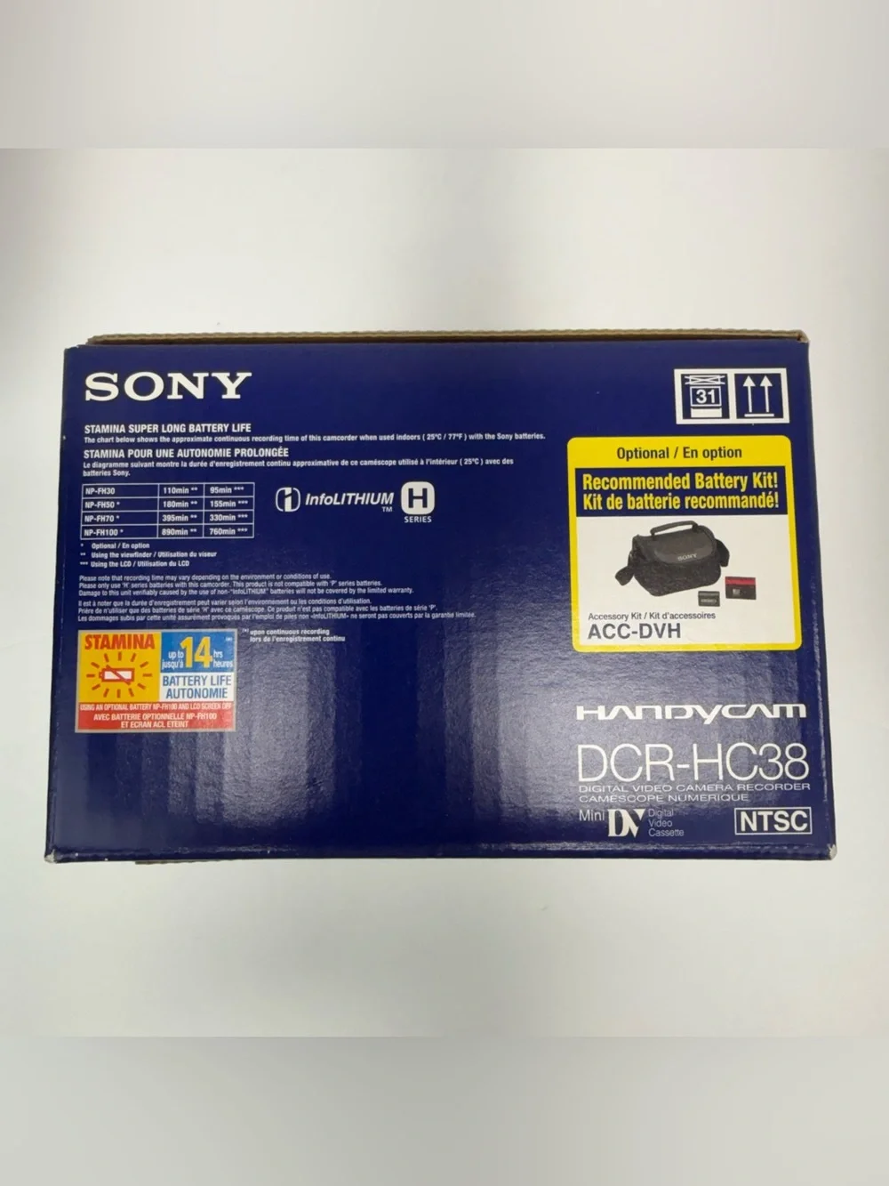 Sony dcr hc38